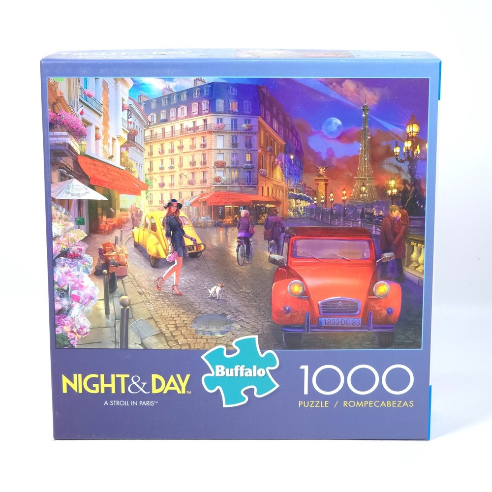 BUFFALO A Stroll in Paris Night & Day 1000 Piece Puzzle 11840 Eiffel Tower Scene